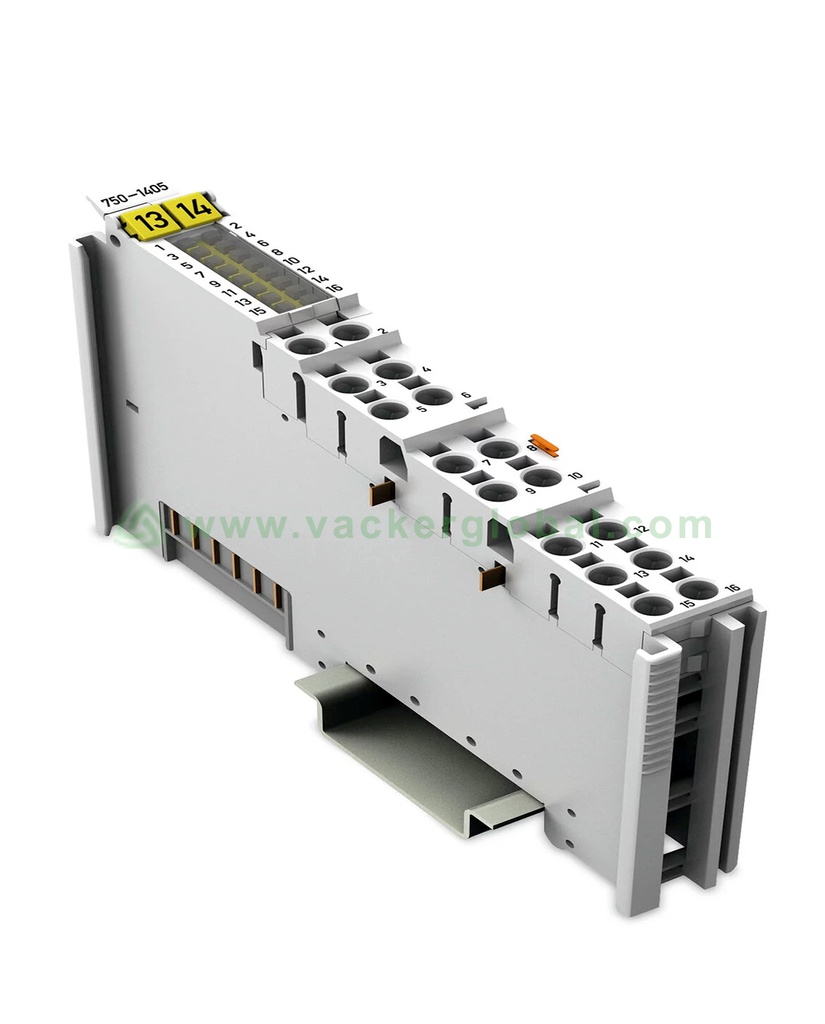 16-channel digital input; 24 VDC; 3 ms; light gray 750-1405