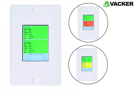 Differential, Positive &amp; Negative Room Pressure Sensor Monitoring System with a sound alert for upto 2 isolation rooms (a combination of 1 Display &amp; 2 sensors)