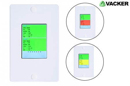 Differential, Positive &amp; Negative Room Pressure Sensor Monitoring System with a sound alert for upto 4 isolation rooms (a combination of 1 Display &amp; 4 sensors)