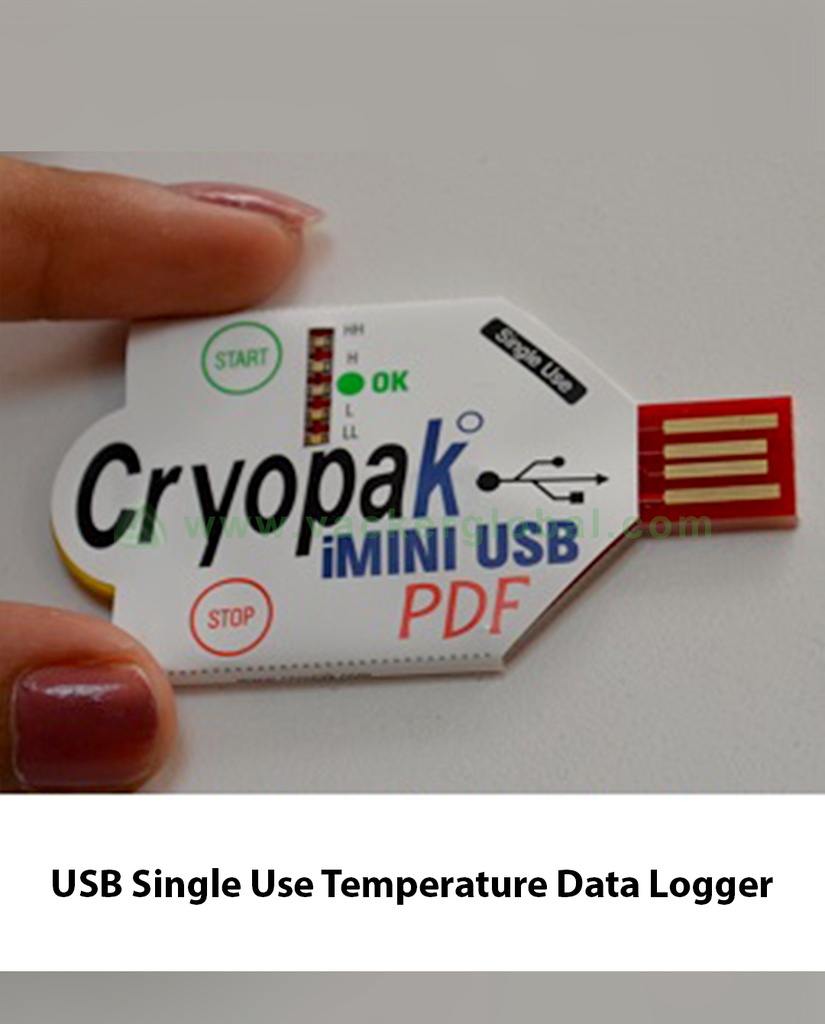 Single Use Datalogger Pharma Compliant MS-ST-S-8-P, with inbuilt calibration report