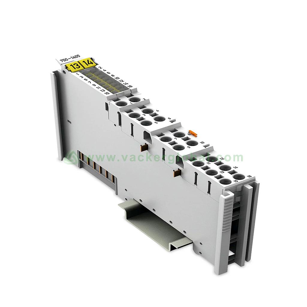 16-channel digital input; 24 VDC; 3 ms; light gray 750-1405