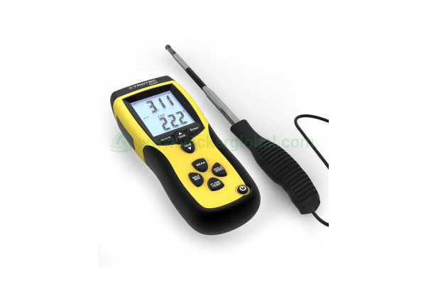 Anemometer for Calculating Speed and Volumetric Flow of Air